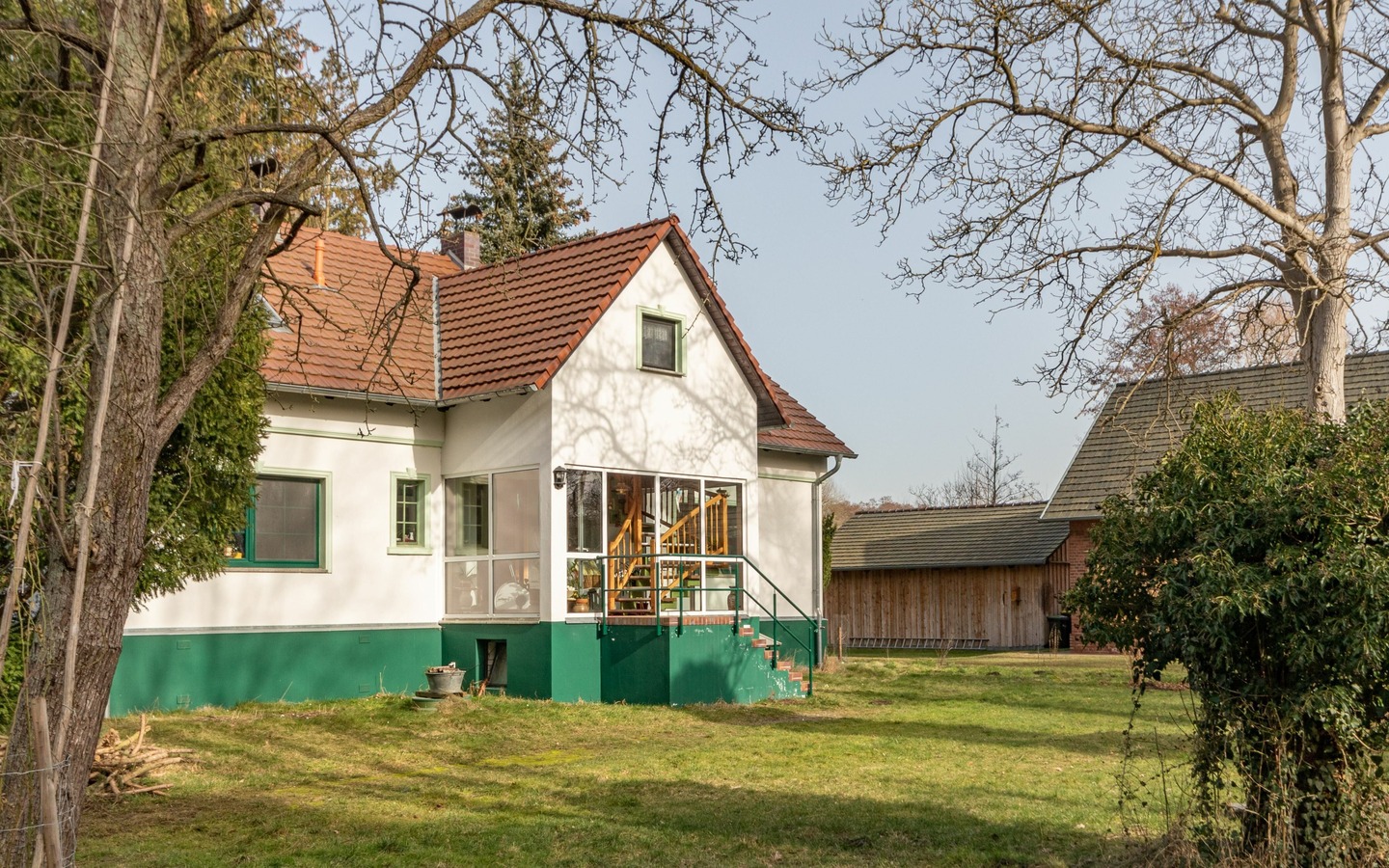 Hofansicht, Ferienwohnung im Obergeschoss
