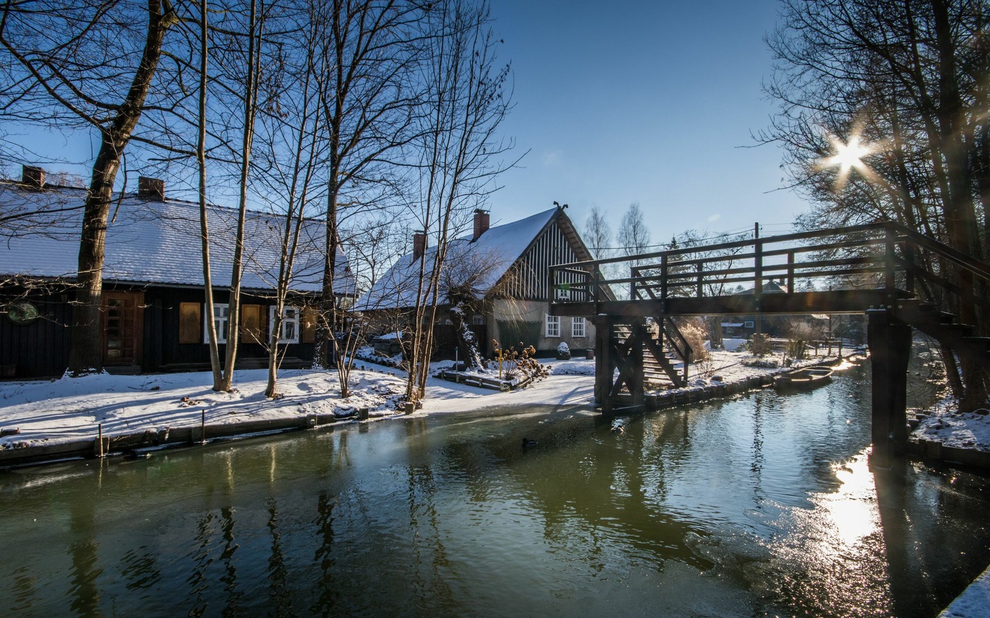 Winter im Spreewald, Foto: Peter Becker, Lizenz: Amt Burg (Spreewald)