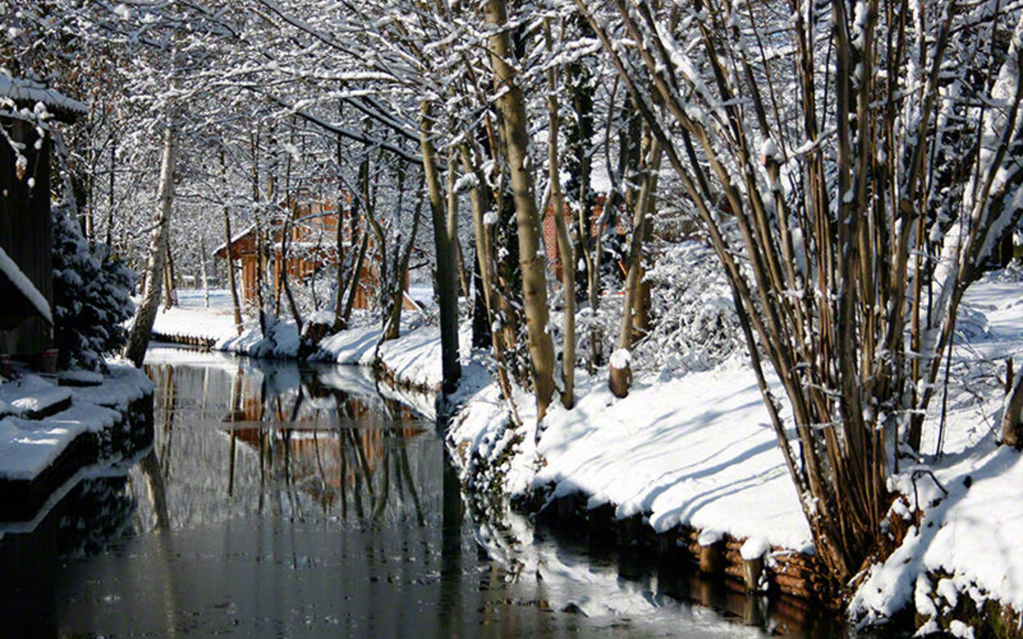 Winterkahnfahrt Pension zum Schlangenk&ouml;nig, Foto: Peter Becker, Lizenz: Amt Burg (Spreewald)