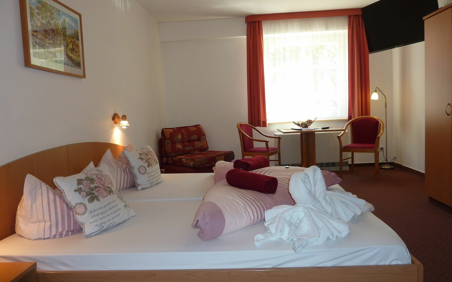 Spreewald Pension Spreeaue - Appartement, Doppelzimmer, Foto: Pension Spreeaue, Lizenz: Amt Burg (Spreewald)