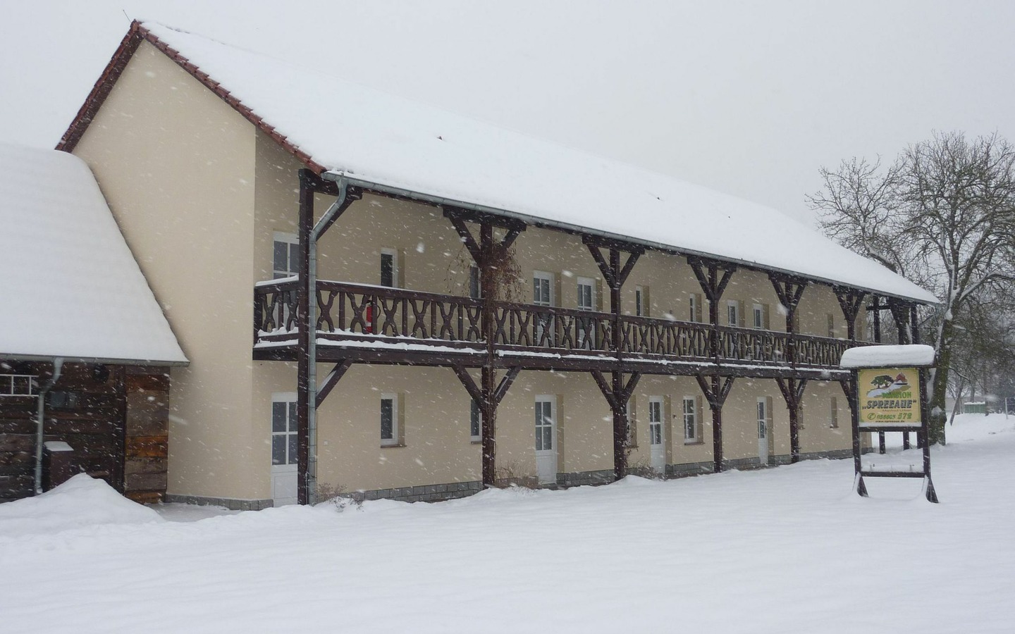 Spreewald Pension Spreeaue Burg im Winter, Foto: Pension Spreeaue, Lizenz: Amt Burg (Spreewald)