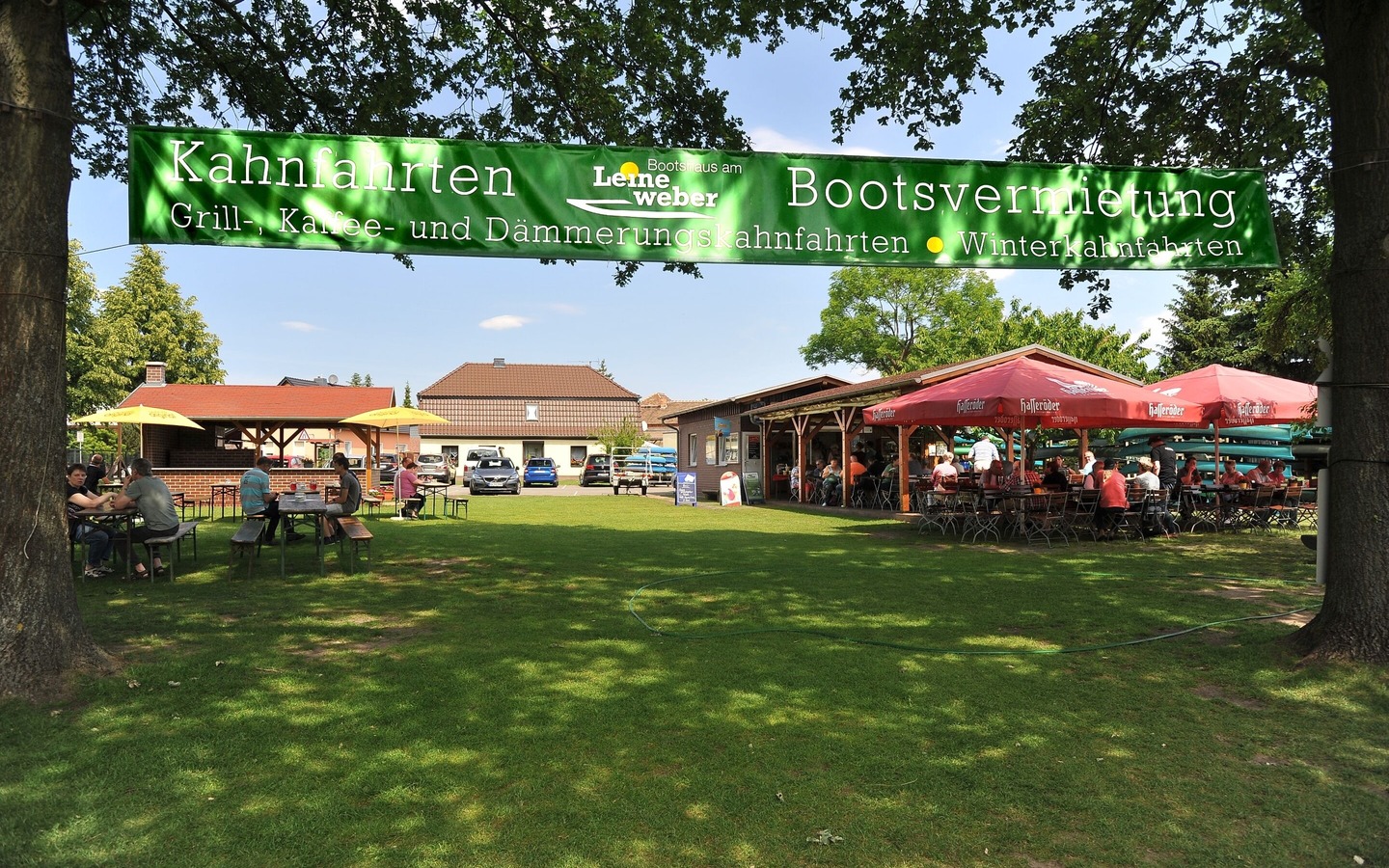 Biergarten, Foto: Bootshaus am Leineweber, Lizenz: Amt Burg (Spreewald)