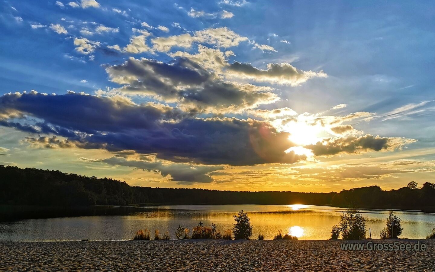 Sonnenuntergang/sundowner am Gro&szlig;see, Foto: ReFanCard, Lizenz: Waldcamping Am Gro&szlig;see