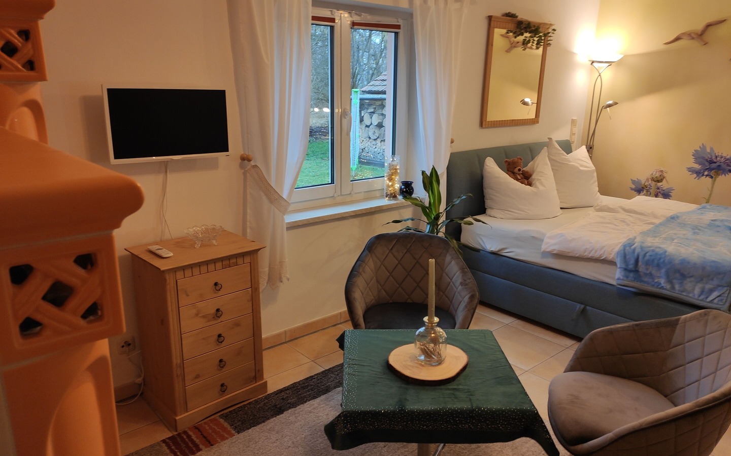 Wohnbereich und Schlafbereich, Foto: Gundula Groenke