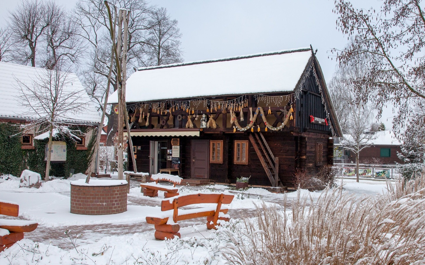 Spreehafen im Winter, Foto: Peter Becker, Lizenz: Amt Burg (Spreewald)