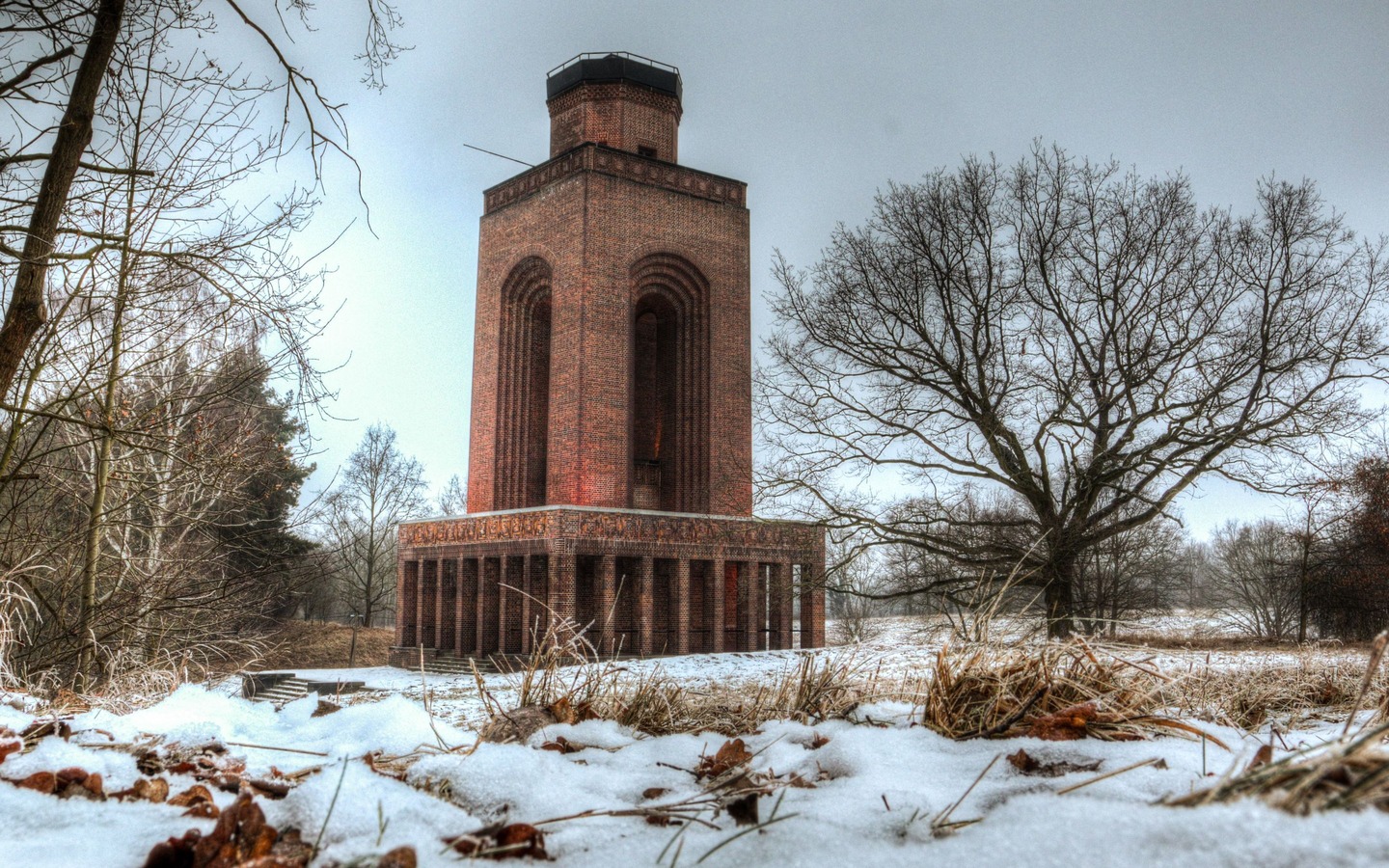 Bismarckturm im Winter, Foto: Peter Becker, Lizenz: Amt Burg (Spreewald)