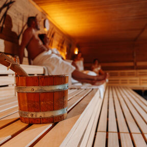 G&auml;ste in der Sauna