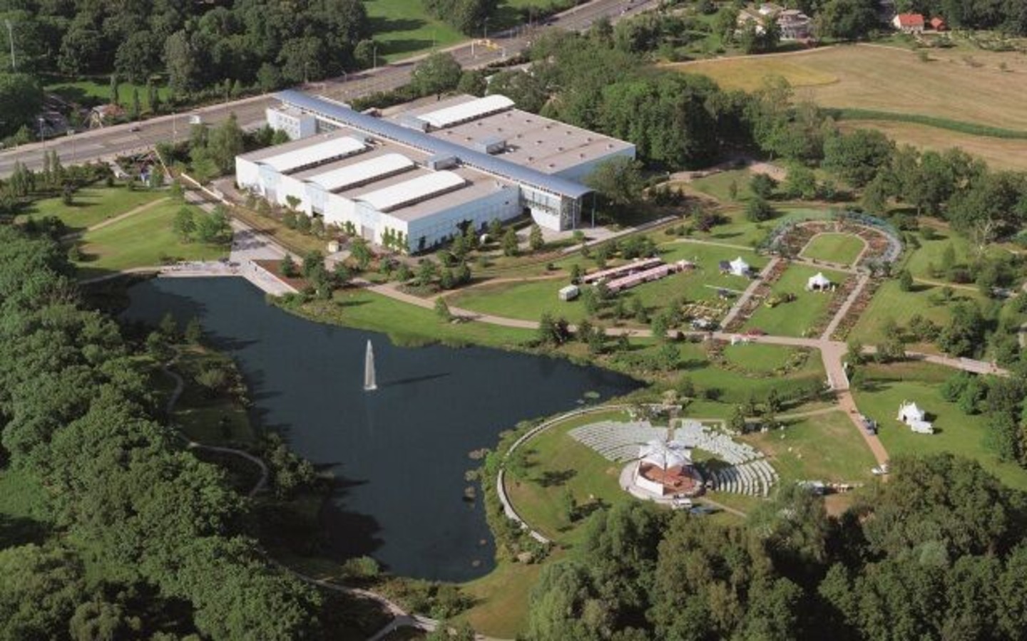 Spreeauenpark mit Messe Cottbus, Foto: CMT Cottbus