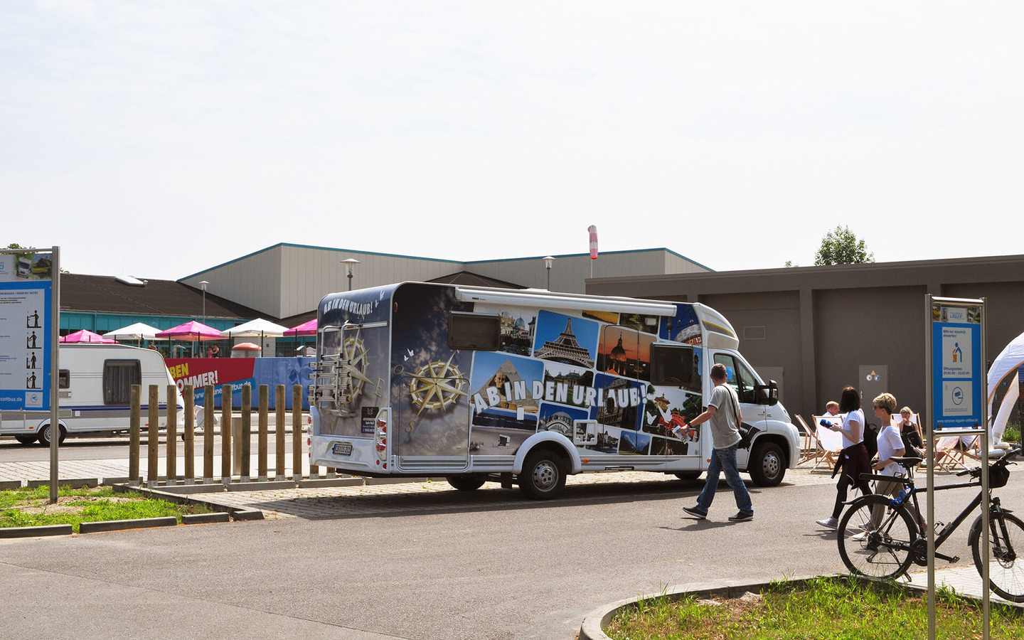 Lagune Cottbus: Caravanstellplatz, Foto: Lagune Cottbus